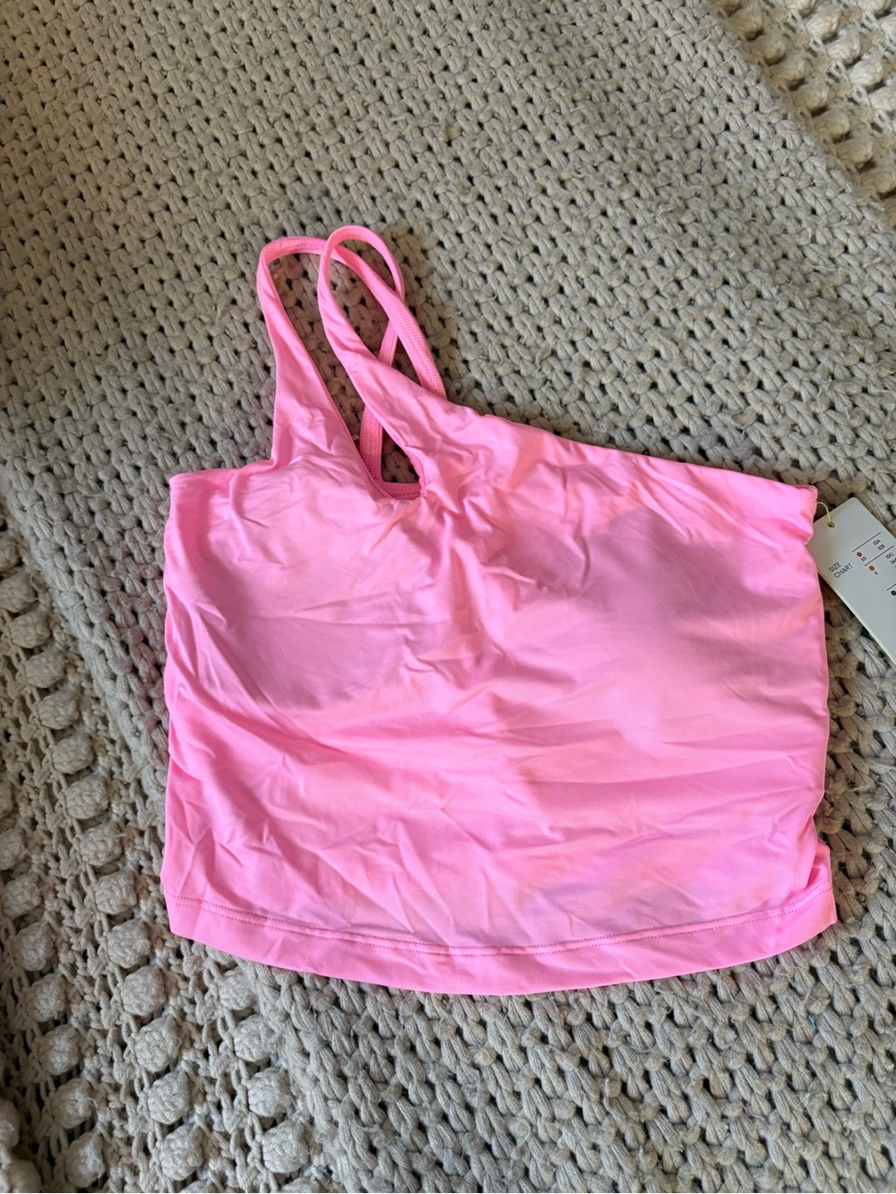 One shoulder Crop Tank Top
